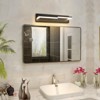 Rennnsan Plavine 22"W Hardwired Rectangle Industrial Dimmable Wall Sconce in Black - 2 of 4