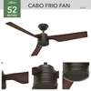 Hunter 52" Cabo Ceiling Fan New Bronze Finish - 3 Blades, Damp Rated for Indoor/Outdoor Use, Wall Control Included - 3 of 4