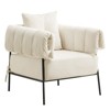Kumasinova Modern Accent Chair,Comfy Upholstered Armchair with Soft Cushion and Metal Frame,Reading Chair for Living Room,Bedroom,Office - 3 of 4