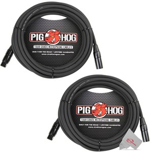 PigHog 8mm XLR Microphone Cable Male to Female 20 Ft Fully Balanced Premium Mic Cable - 2 Units - 1 of 3