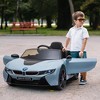 Aosom Licensed BMW I8 Coupe Electric Kids Ride-On Car 6V Battery Powered Toy with Remote Control Music Horn Lights MP3 Wheels Blue - 3 of 4