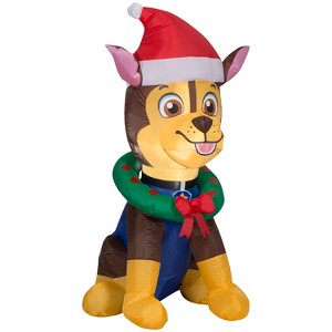 Gemmy Christmas Inflatable Paw Patrol Chase in Santa Hat, 3 ft Tall, Multi - 1 of 4