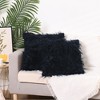 Unique Bargains Plush Decorative Solid Throw Modern Bedroom Pillow Covers 2 Pcs - 2 of 4