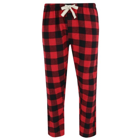 Bottoms Out Men s Plaid Flannel Open Bottom Pants Xlarge Red black Target