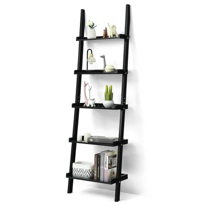 leaning tiered bookshelf