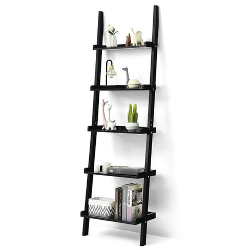 Lavish Home 5-tier Freestanding Wood Ladder Bookshelf For Storage : Target