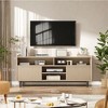 Whizmax Wood TV Stand for 65 inch,Boho Entertainment Center with Storage and Fluted Sliding Doors,Media Furniture for Living Room Bedroom,Coastal Oak - 2 of 4