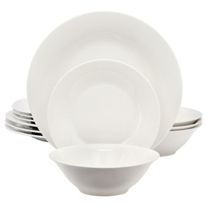Gibson Home Everyday 12 Piece Round Fine Ceramic Dinnerware Set - 1 of 4