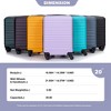 20" ABS Hard Shell Carry-on Luggage, Lightweight Suitcase with Spinner Wheels 4Q -ModernLuxe - 3 of 4
