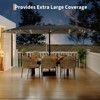 15 Ft Large Patio Umbrella with Solar Lights, Outdoor Double-Sided Rectangle Umbrella with Base, Outdoor Umbrella for Backyard, Pool, Patio - 4 of 4