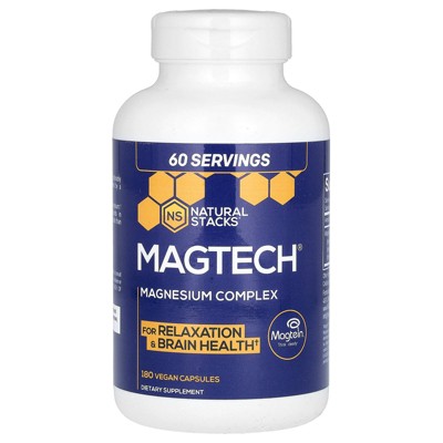 Natural Stacks Magtech, Magnesium Complex, 180 Vegan Capsules (66.6 mg per Capsule)