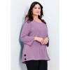 Avenue Women's Plus Size Breanna Eyelet Detail Hacci Top - 4 of 4