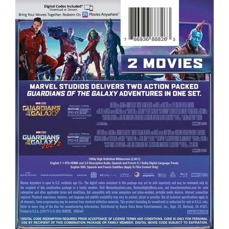 Guardians of the Galaxy Vol 1 &#38; 2 (Blu-ray), 2 of 3