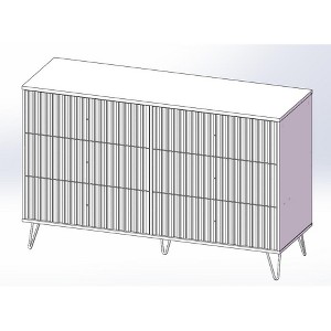 Dresser for Bedroom, 6 Drawer Double Dresser, Modern Chest of Drawers for Bedroom, Living Room, Entryway and Closet - 1 of 1