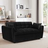 NicBex 65 Inch Sofa Bed,Modern 3-in-1 Foldable Loveseat Sofa with 2 Pillows,Upholstered Velvet Couch for Living Room,Bedroom,Lounge - 2 of 4
