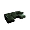 Oversized 111.42" Chenille Modular U-Shaped Sectional Sofa with Double-layer Cushion and 2 Ottomans, 5-Piece Free combination Sofa - 2 of 4