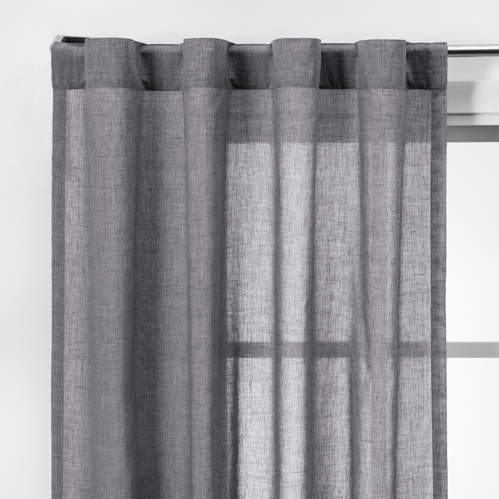 2pk Light Filtering Window Curtain Panels 42 x63  Gray - Made By Design™