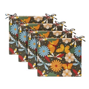 Peace Nest Waterproof Outdoor Chair Cushions Set of 4 with Ties for Patio Furniture - 1 of 4