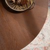 Round Coffee Tables with Handcrafted Relief Base, 30"/39" Modern Accent Side Table for Living Room, Apartment, Small Space, or Lounge-Tanpinhause - 4 of 4