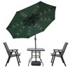 LeisureMod Sierra 9FT Outdoor Patio Tilt Market Umbrella with Solar LED Lights - 4 of 4