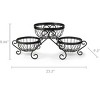 Gourmet Basics by Mikasa Scroll Metal Storage Fruit Baskets, Set of 3, 23.5-Inch, Black - image 4 of 4