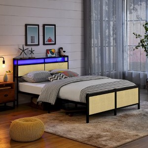 Iron Bed Frame, Metal Bed Frame, Wrought Iron Bed Frame, Iron Platform Bed Frame, Iron Canopy Bed - 1 of 4
