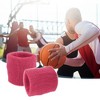 Unique Bargains Sport Absorbing Cotton Terry Cloth Wrist Sweatbands Wristbands 3.15" 1 Pair - 2 of 4