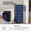 Pellebant Vertical Dresser for Bedroom 6 drawer Storage Tower Steel Frame Wood Top Easy Pull Non-woven Fabrics Drawer - 4 of 4