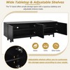 CAVINAS TV Stand for 78" TVs, 70.8" Media Console with Arch Cabinets & Solid Wood Legs,Entertainment Center for Living Room - 4 of 4