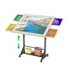 ELJGET 35" Wooden Puzzle Table with Drawer & Wheels, Adjustable Height & Tilt Board for 1500 Piece Jigsaw, Includes Cover - 2 of 4
