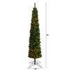 Nearly Natural 8-ft Green Pencil Artificial Christmas Tree with 200 Clear (Multifunction) LED Lights and 402 Bendable Branches - 2 of 4