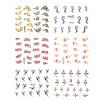Wrapables Nail Art Water Nail Stickers Water Transfer Stickers / Nail Art Tattoos / Nail Art Decals, Floral (6 Sheets) - 2 of 2