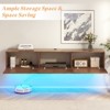 AMERLIFE Floating TV Stand with LED Lights and Power Outlet for TVs Up to 80" - 2 of 3