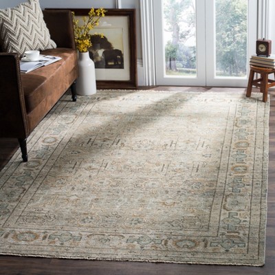 Izmir Hand-Knotted Blue Wool 5' x 7' Area Rug