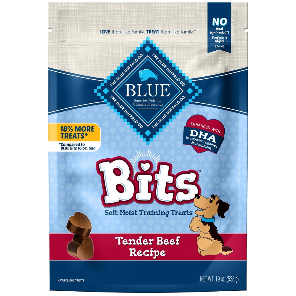 Photos - Dog Food Blue Buffalo Bits Natural Soft-Moist Training Dog Treats with Beef Recipe 
