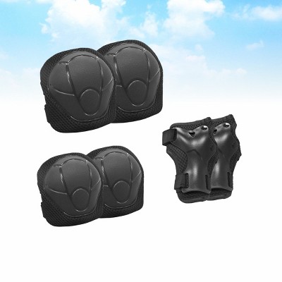Evita Kids Protective Gear Set Knee Pads for Kids 3-14 Years with Wrist Guards 3 in 1-10.62*5.51*4.33 Inch, Black