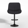 NicBex Set of 2 Bar Stools for Kitchen Island,Faux Leather Counter Bar Stools with Footrest,Bar Chairs for Dining Rooms,Kitchens Islands,White/Black - 2 of 4