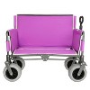 CAVINAS 3-in-1 Folding Wagon Cart with Bench Seat, Shopping Wagon Cart for Camping, Shopping - 3 of 4