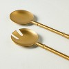 2pc Brass Finish Salad Fork and Spoon Set - Hearth & Hand™ with Magnolia - 3 of 3