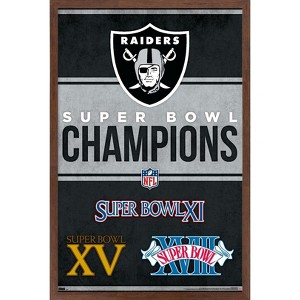 Trends International NFL Las Vegas Raiders - Champions 23 Framed Wall Poster Prints - 1 of 4