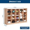 20-Cubby Mobile Storage Cabinet with 4 Casters, Anti-Flip Fittings & 2 Storage Boxes, Organizer Unit for Home, School or Kindergarten, Natural - 2 of 4