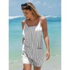 EXLURA Women's Summer Casual Sleeveless Striped Rompers Loose Spaghetti Strap Overalls 2025 Jumpsuits Vacation Beach Outfits - 4 of 4