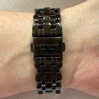 Kate spade black stainless steel apple watch scallop bracelet hot sale