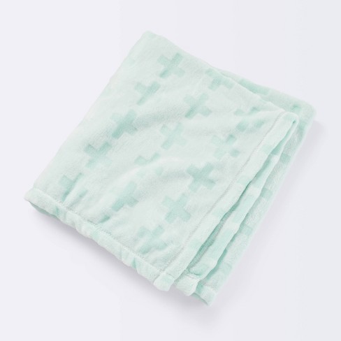 Embossed Baby Blanket Plus - Cloud Island™ Mint - image 1 of 4