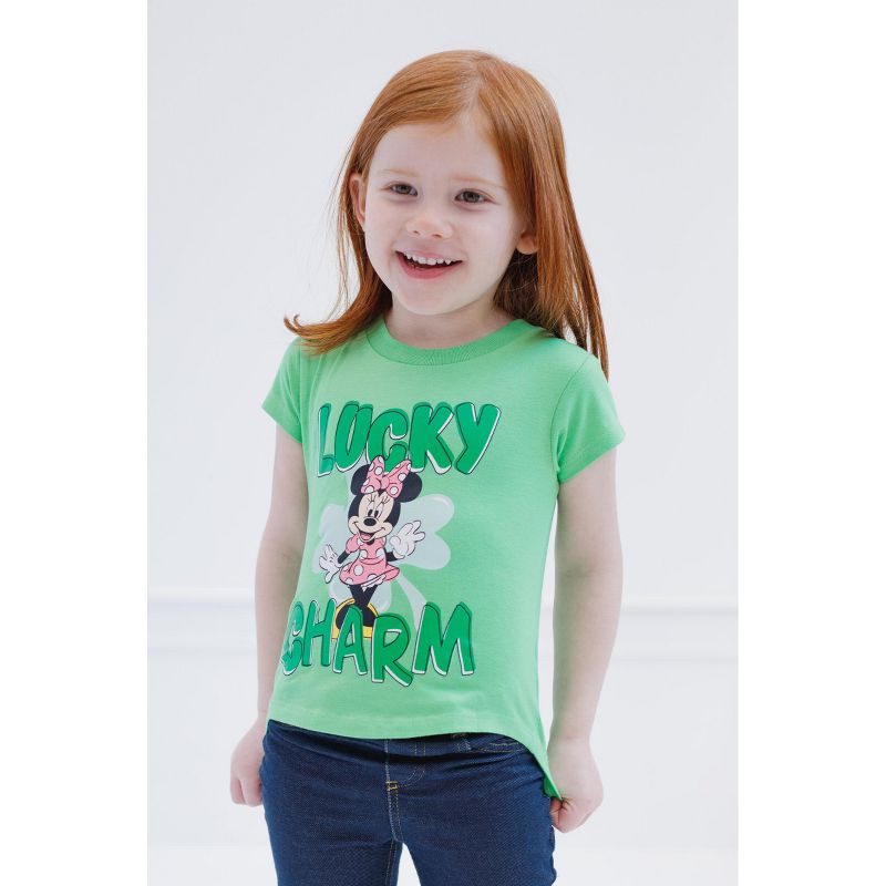 Disney Minnie Mouse Valentines Day St. Patrick's July 4th Halloween Christmas Girls T-Shirt Toddler, 2 of 5