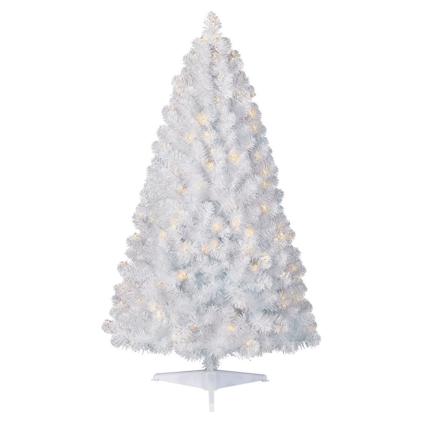 4.5ft Prelit Slim Artificial Christmas Tree White Alberta Spruce Clear Lights - Wondershopâ¢ - image 1 of 4