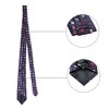 Allegra K Men's Polka Dots Business Wedding Pocket Square Clip Cufflinks Necktie Sets - 2 of 4
