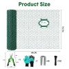 Heavy Duty Garden Fence Netting Kit, Vinyl Coated Steel Mesh, 40Cm Width, Green - 3 of 4