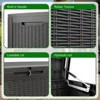Sersper 100 Gallon Large Resin Deck Box Outdoor Storage Boxes for Patio Furniture,Garden Tools and Pool Supplies-Waterproof,Lockable,Black - 2 of 4