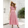 LXT-Women's Square Neck Ruffle Layered Smocked Maternity Dress - 4 of 4